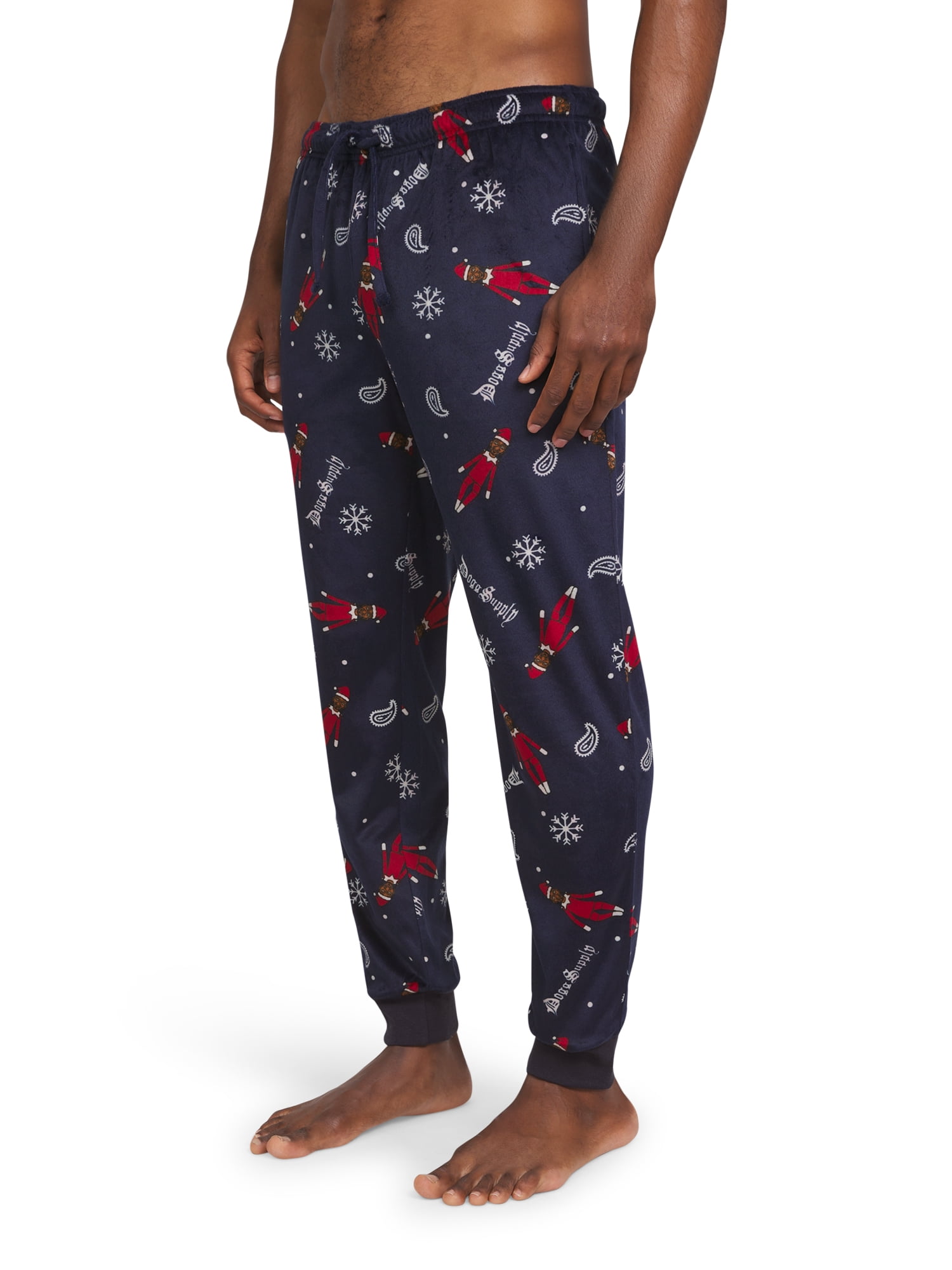 Dogg Supply Men's Microfleece Pull-On Sleep Joggers with Pockets, Sizes S-XL