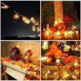 thumbnail image 3 of Decoración de otoño, 20 hojas artificiales Led, Hojas de arce, guirnalda que cae, decoración de luces, Halloween, Navidad, 3 of 5