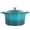 Emerald Ombre-Gold Knob, variant on Martha Stewart Gatwick 7 QT Enameled Cast Iron Dutch Oven - Linen W/ Silver Knob