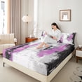 thumbnail image 4 of jejeloiu Abstract Geometric Stripes Queen Sheet Sets,Pink Black Batik Bed Set For Men Women 4pcs, 4 of 7