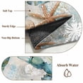 thumbnail image 6 of Round Rugs 5Ft, Teal Crab Coastal Round Area Rug Washable Indoor Throw Carpet, Nautical Summer Beach Starfish Ocean Soft Non Slip Circle Rug for Cabinet Bathroom Home Decor Aesthetic, 6 of 8