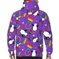 thumbnail image 7 of Cauagu Rainbow Lgbt Penguin for Men's Pullover Hooded Sweatshirt Athletic Casual Hoodie Aautumn Hoodie Sweatshirt for Men Pullover Casual Hooded Sweatshirt-3X-Large, 7 of 7