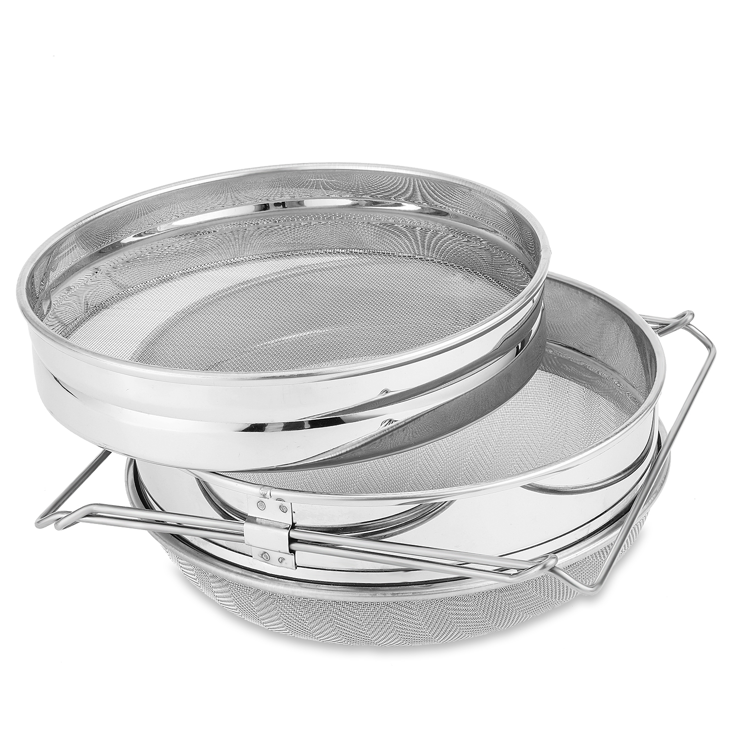 Stainless Steel Honey Strainer, Double Layer Sieve Filter with
