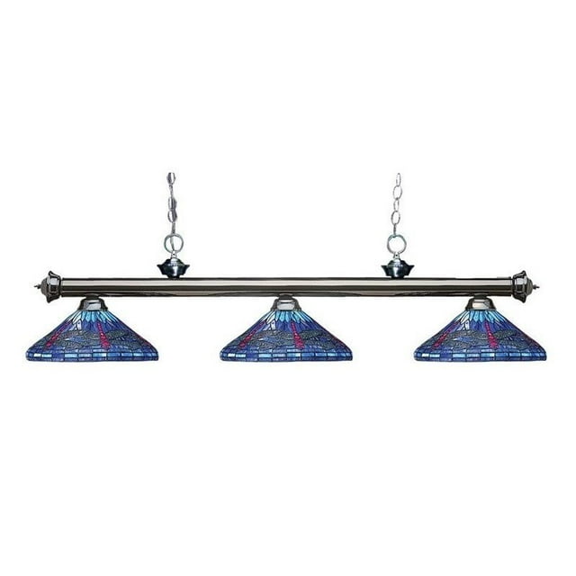 Z-Lite Riviera 3 Light Billiard Light in Gun Metal