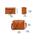 thumbnail image 3 of ZPAQI 4Pcs/set Leather Women Handbag Shoulder Bag Tote Card Holder Purse Messenger Satchel Top Handle Bags, 3 of 20