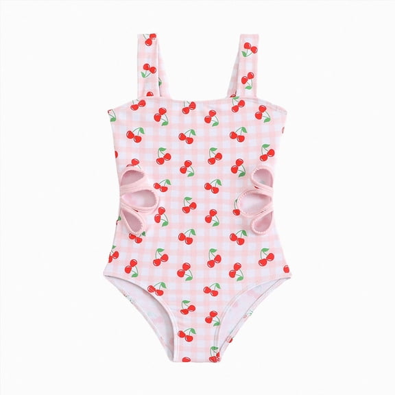 Zshosam Bathing Suit for Girls Girls Swimsuit One Piece Swimsuit Adjustable Strap Bathing Suit Ruched Modest Swimwear Size 4T 5T,(Red 4-5 Years)