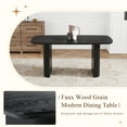 thumbnail image 5 of Sumdeal's 5- or 7-piece modern dining set includes a black woodgrain MDF dining table and 4 or 6 velvet high-back chairs, perfect for dining rooms, kitchens, and home decor., 5 of 8