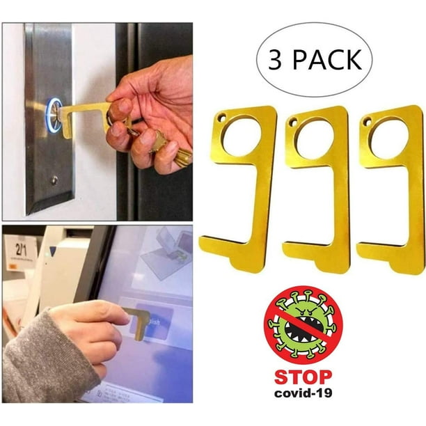 3 Pack Edc Door Opener Stylus Closer Tool Door Handle Opening Loop Hook Hand Stick No Touch Keep Hands Clean Multi Purpose Protection Walmart Com