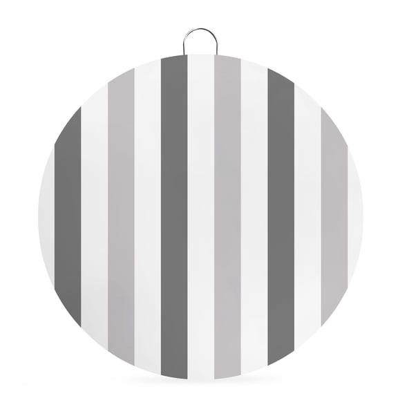 Round Metal Signs for Outside Grey Striped Tin Signs Stainless Steel Hook Welcome Home Sign Plaque Vertical Stripes Metal Sign for Front Door Porch Indoor Outdoor Hanging Wall Decor Gifts 6 Inch