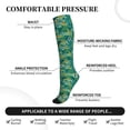 thumbnail image 3 of Lsque Jungle Leopard Pattern Sport Compression Socks for Men & Women 15-20 mmHg Knee High Nurse Pregnant Running Medical and Travel Athletic, 3 of 6