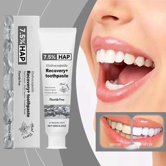 Hydroxyapatite Toothpaste for Advanced Enamel Protection, Fluoride-Free Gentle Formula, Hydroxyapatite Toothpaste with Breath Mint for Sensitive Teeth Care