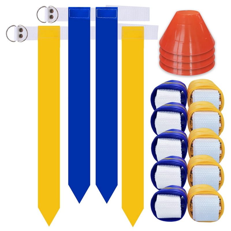 Flag Football Set,10 Player Flag Football Belts and Flags Set, Complete