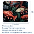 thumbnail image 5 of Fish Mousepad 8.3x9.8 Inch Square Non-Slip Rubber Bottom Printed Desk Mat - Suitable for Office and Gaming, 5 of 6