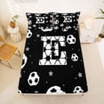 thumbnail image 5 of Erosebridal Initial Alphabet E Queen Sheet Sets,Ball Sport Games Theme Kids Bed Set For Football Boys 4pcs, 5 of 6