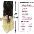 thumbnail image 2 of 7-piece 16 Clips Thick Curly Straight Full Head Clip in Double Weft Hair Extensions Wig for Women, 2 of 4