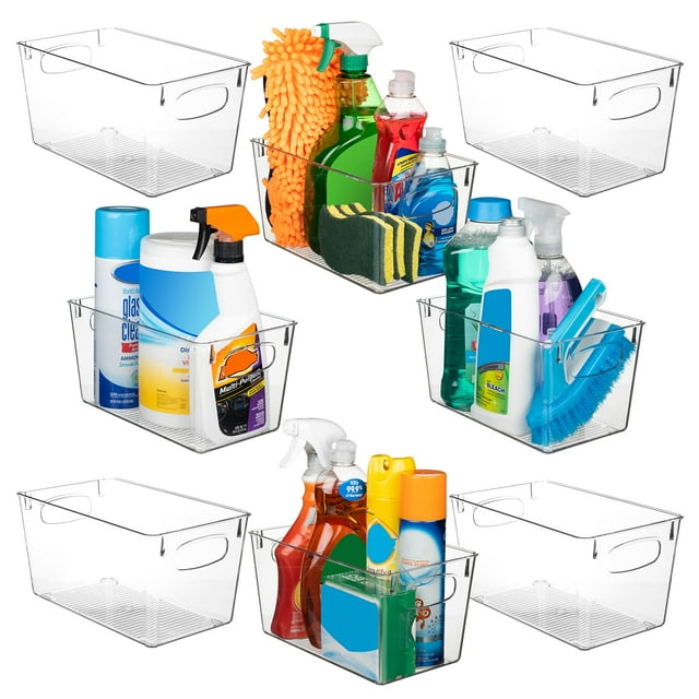 ClearSpace Clear Plastic Storage Bins – Perfect Kitchen Organization and Storage or Pantry Storage – Fridge Organizer, Pantry Or