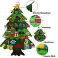 thumbnail image 3 of Árbol de Navidad de fieltro con cadena de luces LED y 32 adornos colgantes para el hogar., 3 of 14