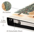 thumbnail image 3 of FORMRS 3 Ring Photo Album 4"x6" Self Adhesive Large Capacity PU Leather Cover, Brown Christmas Trees, 3 of 8