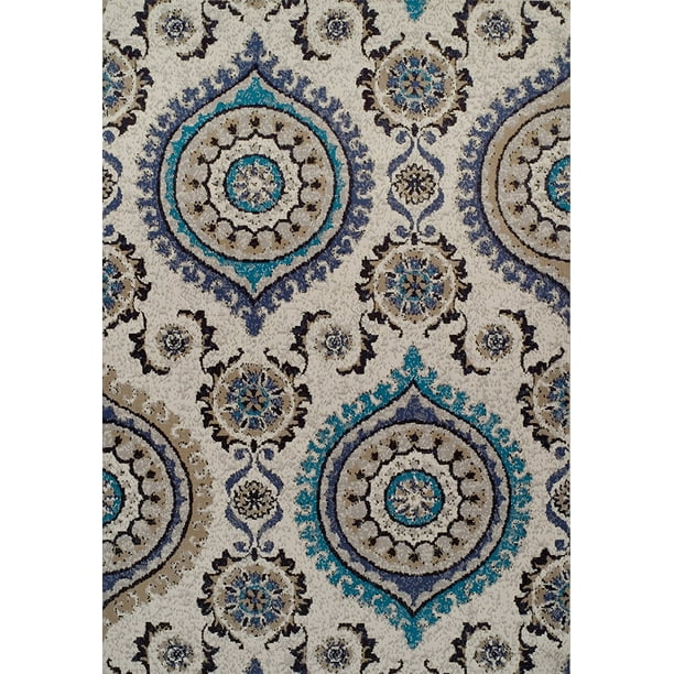 Modern Rugs For Living Room 2x3 Small, Gray Blue Area Rugs