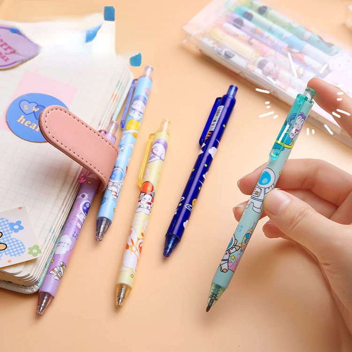LiYiQ 18 Pcs Fun Pens for Kids Cute Pens for Girls Cute Gel Pens Cute Pens  Kawaii for Kids Office School Supplies (Animal 1)