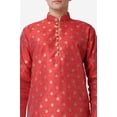thumbnail image 4 of Royal Kurta Elegant Maroon Jacquard Silk Printed Long Kurta and Bronze Salwar for Men, 4 of 6