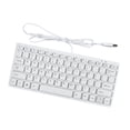 thumbnail image 3 of QualitChoice USB Wired Keyboard Small Comfortable Typing Computer Office for Home Desktop White 285x122x21mm, 3 of 6