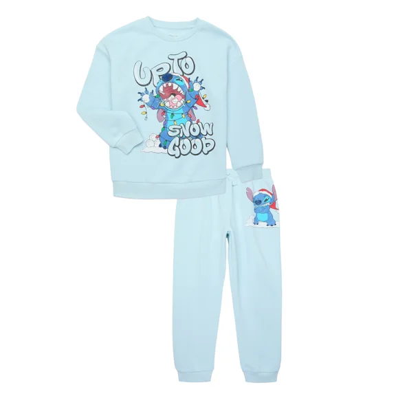 Lilo & Stitch Boys Christmas Sweatshirt and Joggers Set, 2-Piece, Sizes 4-12
