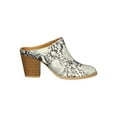 thumbnail image 2 of Women Snakeskin/Leatherette Round Toe Stacked Chunky Mule Heel 18364, 2 of 6