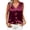 Wine, variant on Women's Sleeveless Shirt Business Casual Blouse Classic Lapel Elegant Satin Top, Wine M