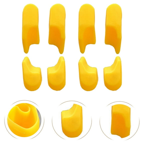 MEIBUTYUP Non- Yellow Chair Leg Covers Rubber Furniture Grippers Protectors 8 Pieces for Home and Office