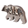 thumbnail image 3 of Adorno de bosque de madera, estatua de madera, adorno de animal de madera de varias capas, estatua de animal de madera, respuesta rápida, 3 of 12