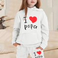 thumbnail image 2 of CAIXIA Girls 2 Piece Outfits Size 9-10 Fashionable Girls Casual Outfit Set Printed Long Sleeve Hooded Top and Pants Coordinated Suit,White, 2 of 4