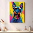 thumbnail image 4 of Giant Schnauzer Dog Canvas Wall Art Poster Prints Colorful Pop Animal Art Wall Decor Dog Picture Artwork Pet Dog Painting Poster for Home Bedroom Living Room Decoration Framed, 4 of 6