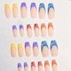thumbnail image 4 of 24 piezas de uñas a presión, uñas postizas de ataúd mediano, uñas postizas con pegamento para mujeres y niñas, 4 of 7