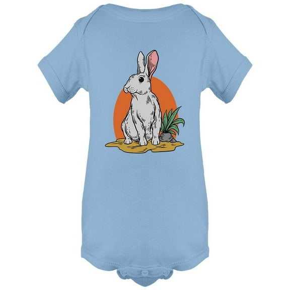 Rabbit In Nature Hand Drawing Bodysuit Infant -Image by Shutterstock, Newborn