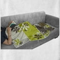 thumbnail image 6 of Floral Soft Flannel Fleece Throw Blanket, Abstract Spring Inspired Set with Blossoms and Rectangles Geometric Retro Style, Cozy Plush for Indoor and Outdoor Use, 50" x 70", Multicolor, by Ambesonne, 6 of 6