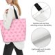 thumbnail image 3 of Balery Pink Bows Bolsa Tote Estilo Estético con Cremalleras, Bolsa de Hombro, Bolsa de Compras Grande y Plegable, 3 of 8