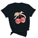 thumbnail image 1 of Blusas de Manga Corta para las Mujeres Divertida Impresión Cuello Redondo Camiseta Vintage, Blusas de Primavera para las Mujeres, 1 of 9