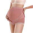 thumbnail image 2 of YWDJ Womens Maternity Underwear Cotton Lightweight High Waist No Show Pregnant Comfortable Supporting Abdomen Lifting Buttocks High Waisted Solid Color Briefs Watermelon Red One Size, 2 of 3