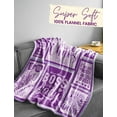 thumbnail image 4 of Boss Lady Gifts from Employees, Bed Flannel Plush Throw Blankets (50"x 65") Office Gift Idea for Women on Boss Day, Christmas, Birthday, Appreciation, Retirement, Queen of Chaos-Purple, 4 of 5