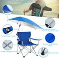 thumbnail image 3 of iMounTEK Camping Chair, Foldable Beach Chair with Clamp-On Adjustable Umbrella, Detachable Camping Lawn Chair for Outdoor Picnic BBQ Fishing, Blue, 3 of 10