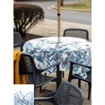 thumbnail image 4 of Outdoor Tablecloth with Umbrella Hole and Zipper, Blue Spring Floral Square Table Cloth 60x60 Inch Waterproof Tablecloth, Watercolor Elegant Pastoral Flowers Picnic Table Cover for Patio Camping, 4 of 7
