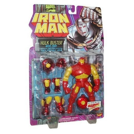Marvel Comics 1995 Iron Man 5 Inch Action Figure - Iron Man HULK BUSTER with Power Removable