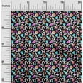 thumbnail image 2 of oneOone Cotton Flex Black Fabric Kids Floral Diy Clothing Quilting Fabric Print Fabric By Yard 40 Inch Wide, 2 of 4