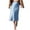Blue, variant on MIXUE Skirts For Women Summer Solid Color High Waist Slim Fit Elegant Casual Midi Skirt Daily-Wear,White,L