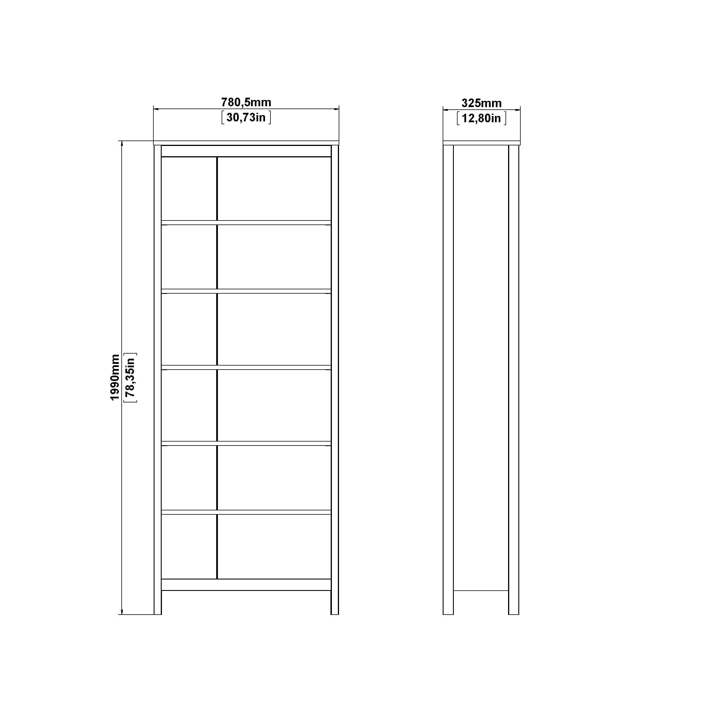 Tvilum Madrid 2-Piece Bookcase Set, White