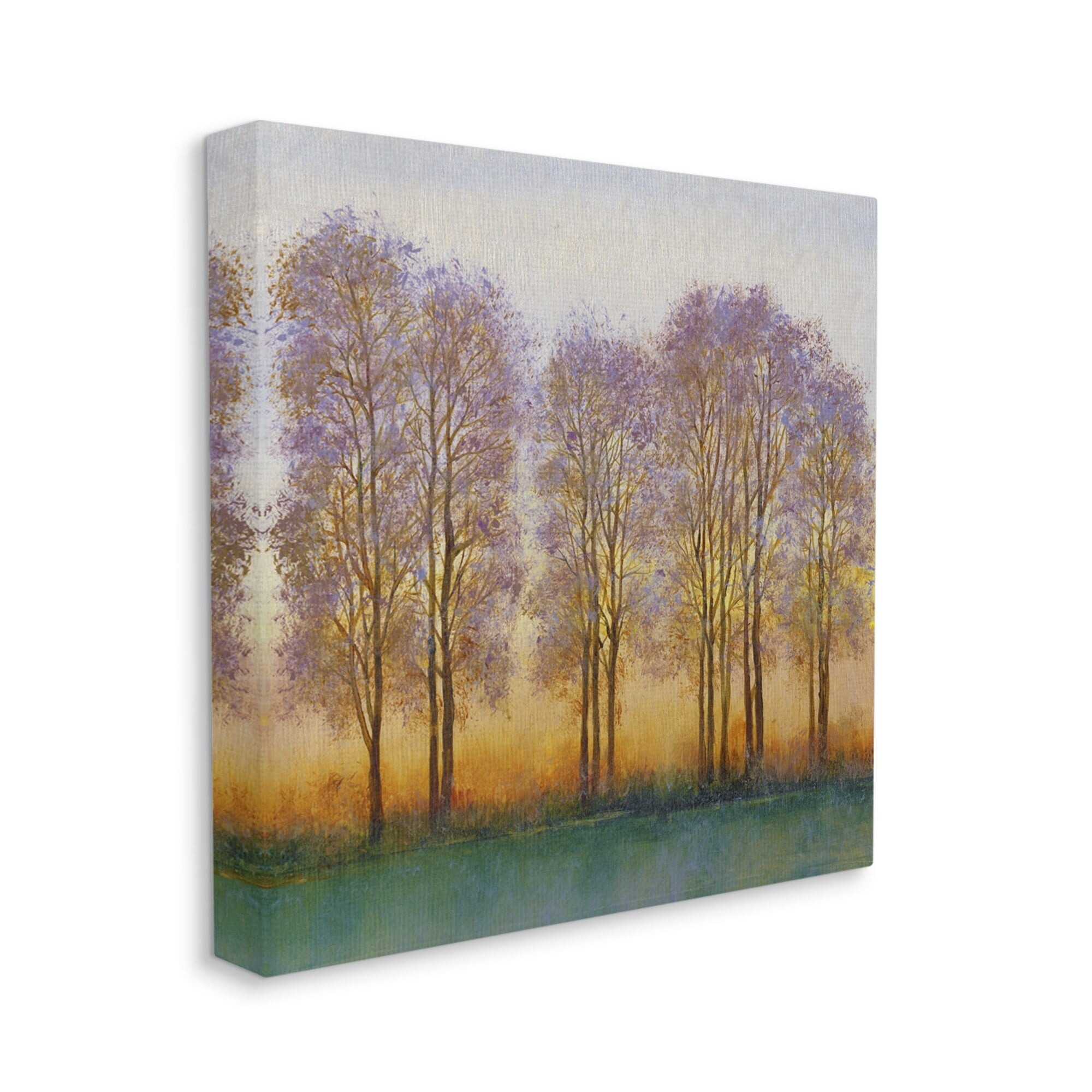 Stupell Industries Warm Sunset Sky Trees Silhouettes Nature Scene Painting Gallery Wrapped Canvas Print Wall Art, Design by Tim OToole