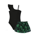 thumbnail image 3 of Kids Swimsuits with Shorts Fashion Tropical Comfort Coverage Upf 50+ Uv Sun Protection Adjustable Straps Padded High Waisted Girls Swimwear 9-16y, 3 of 5