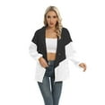 thumbnail image 2 of PENGXIANG Liquidation! Veste Fine de Printemps pour Femmes Mode Imperméable Manteau Isolé Coupe-Vent Extérieur Noir 2TG, 2 of 9