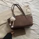 thumbnail image 4 of Bolso Hombro Tote para Axila Terciopelo Piel Ante Informal Gran Capacidad B (café), 4 of 9
